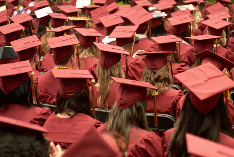 photo of graduating students at ceremony