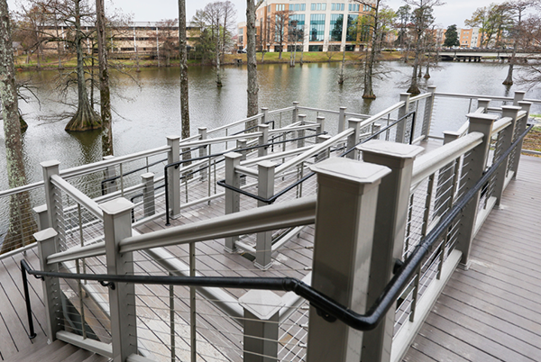 back deck walkway on the bayou