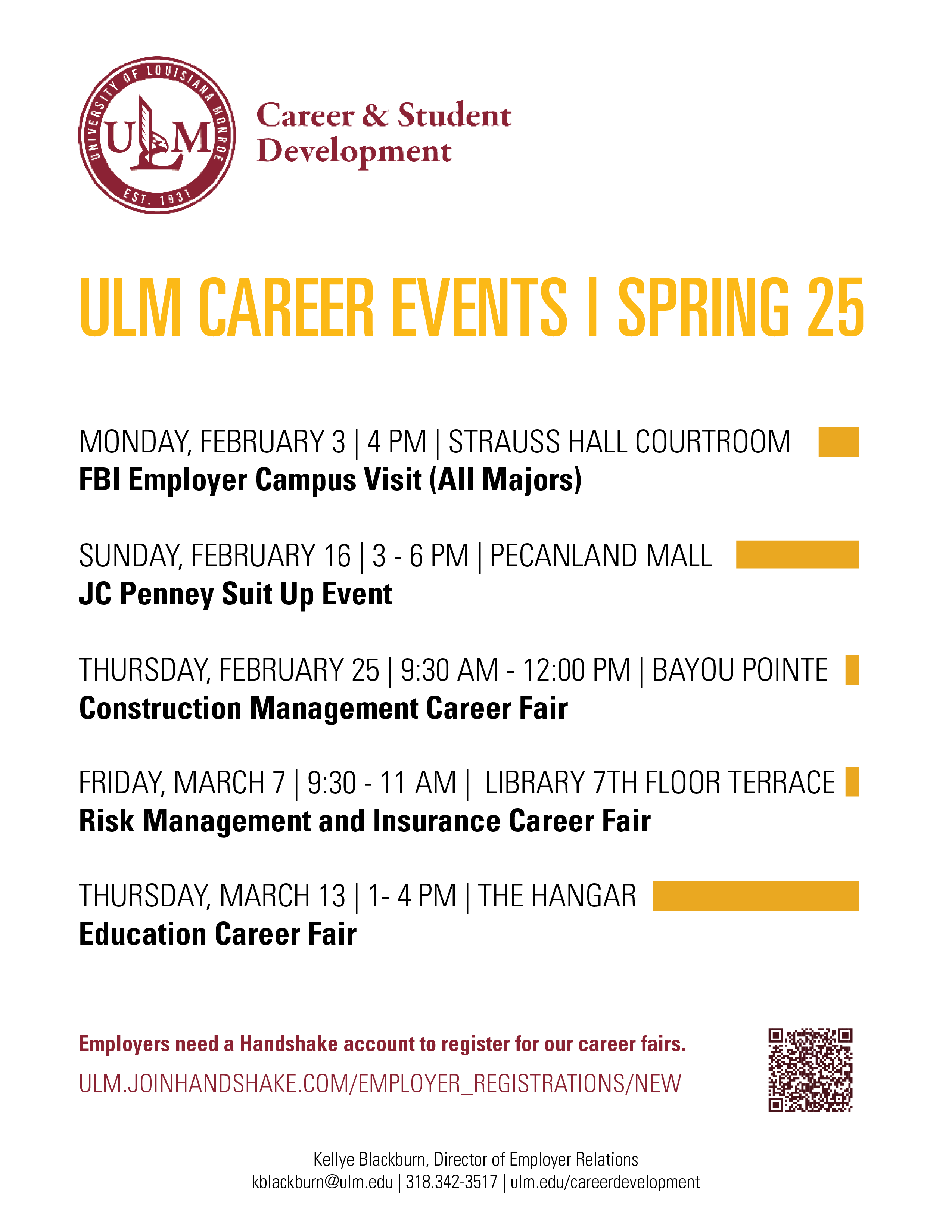 Spring 2025 Career Events