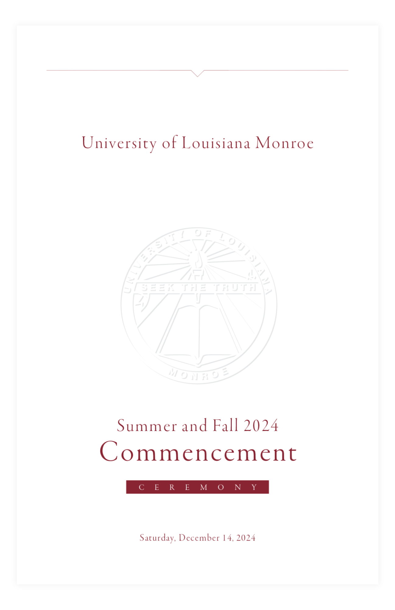 2024 summer and fall commencement program 