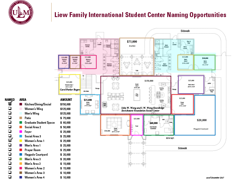 rendering of floorplan naming opportunities