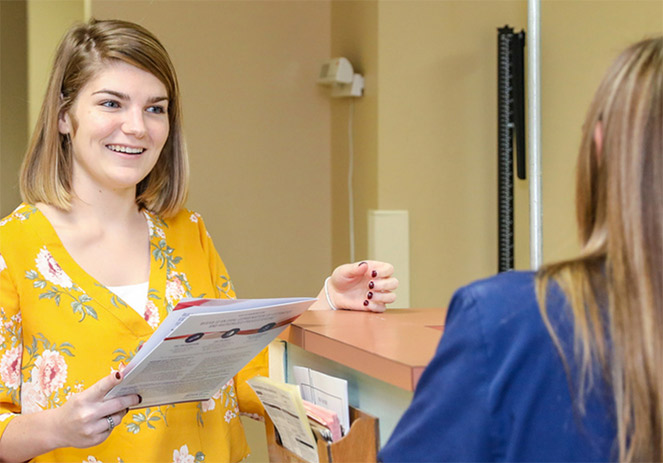 two students in hospital setting