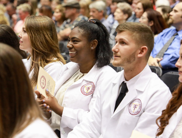 students at ceremony